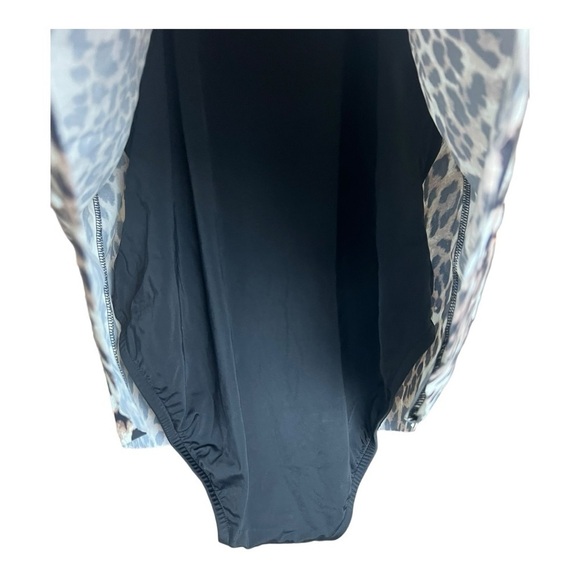 NEW SWIM SOLUTIONS Fauxkini Leopard Knotted Flyaway One-Piece Swimsuit Plus 18W - Picture 7 of 16